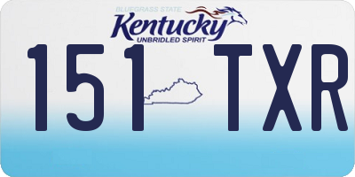 KY license plate 151TXR