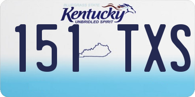 KY license plate 151TXS