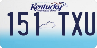 KY license plate 151TXU