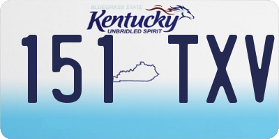 KY license plate 151TXV