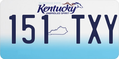 KY license plate 151TXY