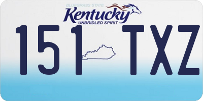 KY license plate 151TXZ