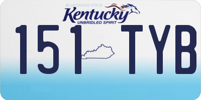KY license plate 151TYB