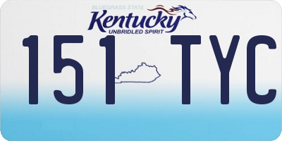 KY license plate 151TYC