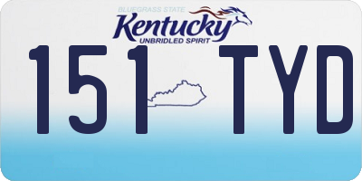 KY license plate 151TYD