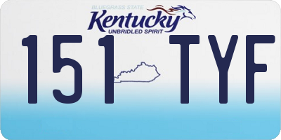 KY license plate 151TYF