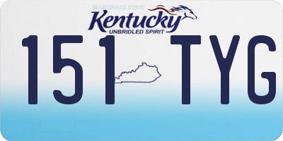 KY license plate 151TYG