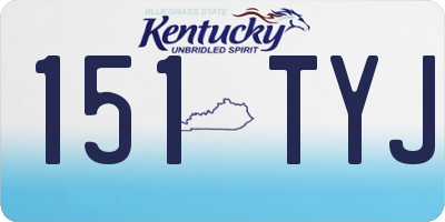 KY license plate 151TYJ