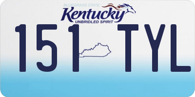 KY license plate 151TYL