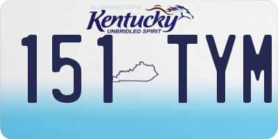 KY license plate 151TYM