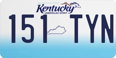KY license plate 151TYN