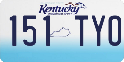 KY license plate 151TYO