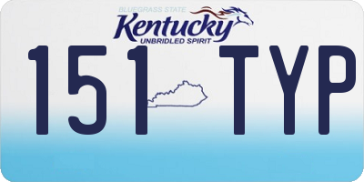 KY license plate 151TYP