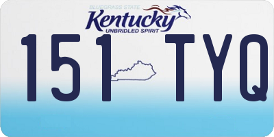 KY license plate 151TYQ