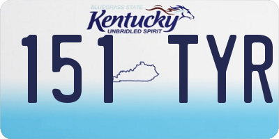KY license plate 151TYR