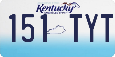 KY license plate 151TYT