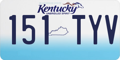 KY license plate 151TYV