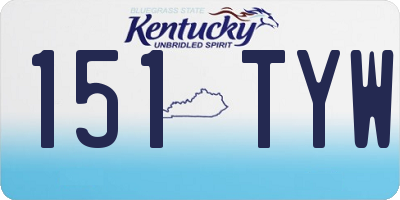 KY license plate 151TYW