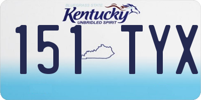 KY license plate 151TYX