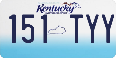 KY license plate 151TYY