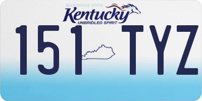 KY license plate 151TYZ