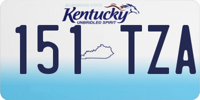 KY license plate 151TZA