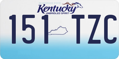 KY license plate 151TZC
