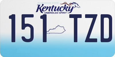 KY license plate 151TZD