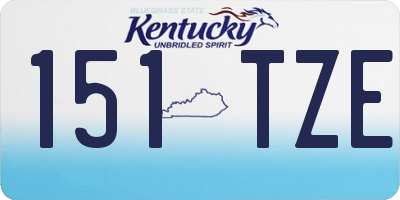 KY license plate 151TZE
