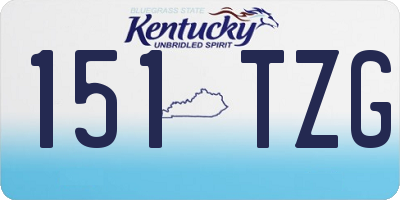 KY license plate 151TZG