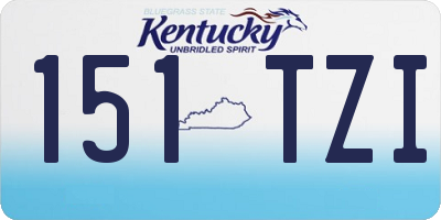 KY license plate 151TZI