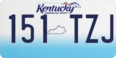KY license plate 151TZJ