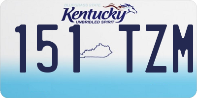 KY license plate 151TZM