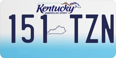 KY license plate 151TZN