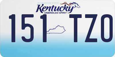 KY license plate 151TZO