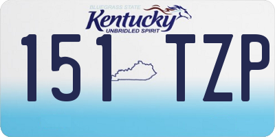 KY license plate 151TZP
