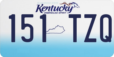 KY license plate 151TZQ