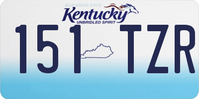 KY license plate 151TZR