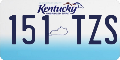KY license plate 151TZS