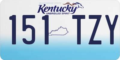 KY license plate 151TZY