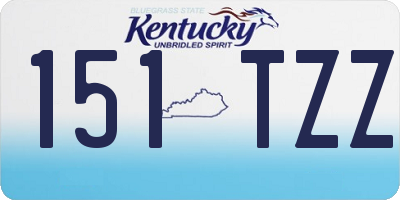 KY license plate 151TZZ