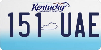 KY license plate 151UAE