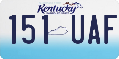 KY license plate 151UAF