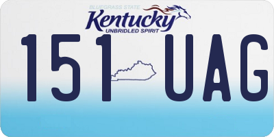 KY license plate 151UAG