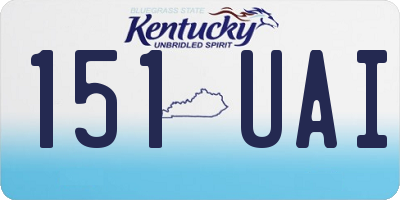 KY license plate 151UAI