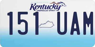 KY license plate 151UAM