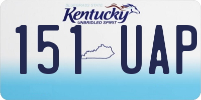 KY license plate 151UAP