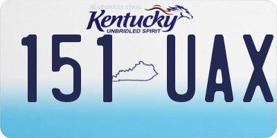 KY license plate 151UAX