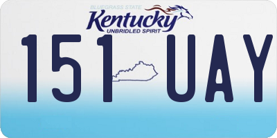 KY license plate 151UAY