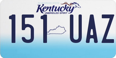 KY license plate 151UAZ